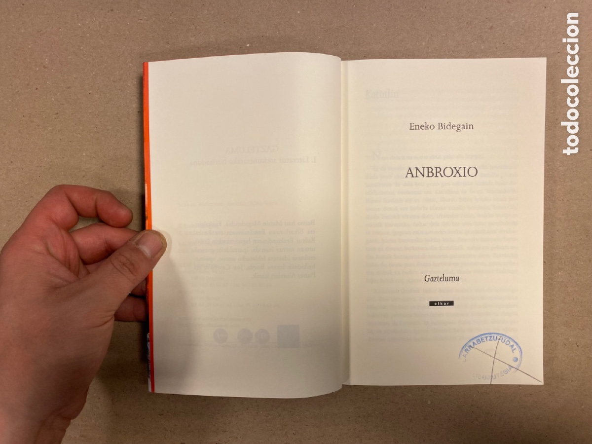 Libros de segunda mano: AMBROXIO. ENEKO BIDEGAIN. ELKAR ARGITALETXEA 2002. EUSKARAZ. - Foto 2