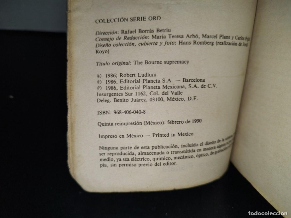 Libros de segunda mano: 71- EL MITO DE BOURNE - ROBERT LUDLUM - 1990 - Foto 9