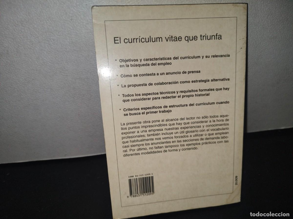 Libros de segunda mano: 71- EL CURR&Iacute;CULUM VITAE QUE TRIUNFA - EDITORIAL DE VECCHI - Foto 3