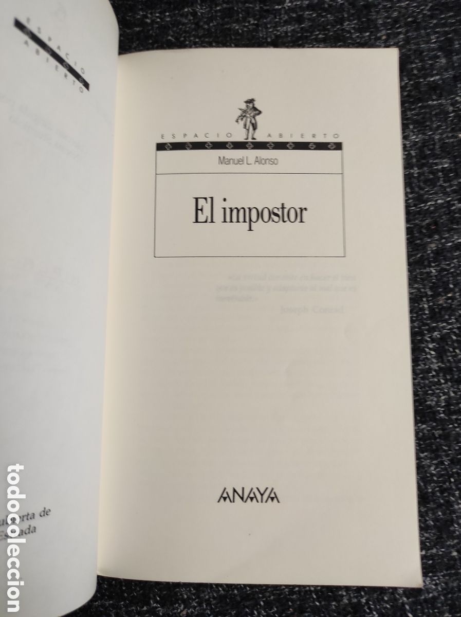 Libros de segunda mano: EL IMPOSTOR / MANUEL L ALONSO -ED. ANAYA - Foto 2