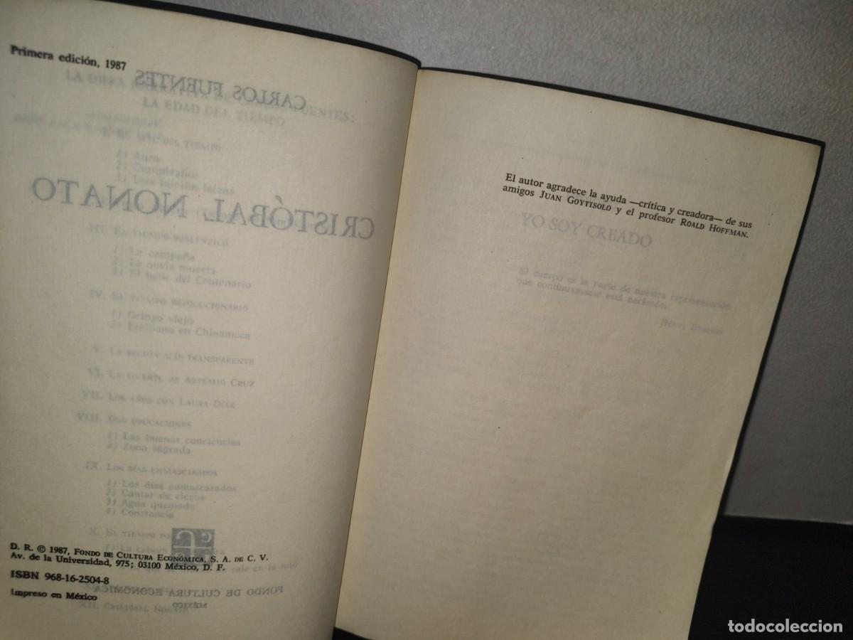 Libros de segunda mano: 29- CRISTOBAL NONATO - CARLOS FUENTES - PRIMERA EDICI&Oacute;N 1987 - Foto 5
