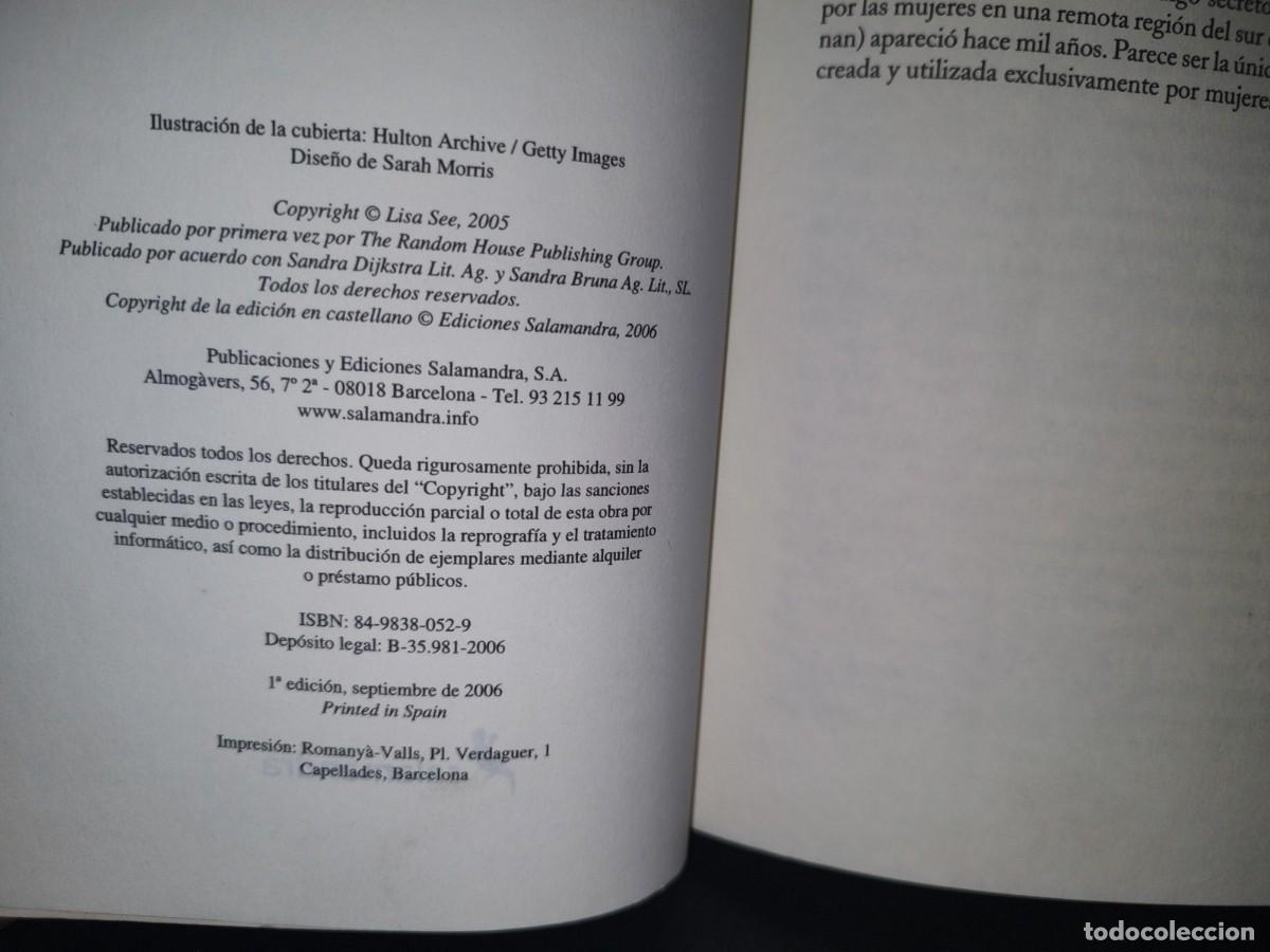 Libros de segunda mano: 29- EL ABANICO DE SEDA - LISA SEE - PRIMERA EDICI&Oacute;N 2006 - Foto 4