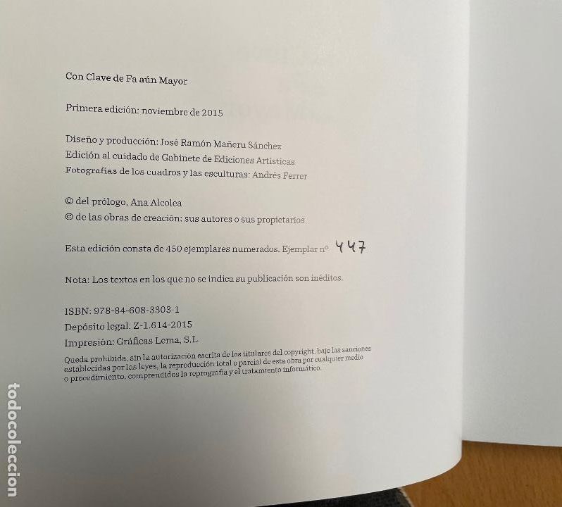 Libros de segunda mano: CON CLAVE DE FA AUN MAYOR, Varios autores, Edicion Numerada - Foto 3