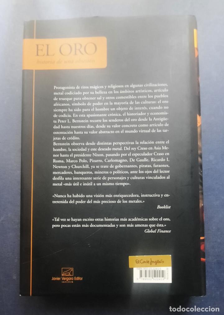 Libros de segunda mano: EL ORO - PETER L. BERNSTEIN - JAVIER VERGARA, EDITOR 2002. - Foto 7