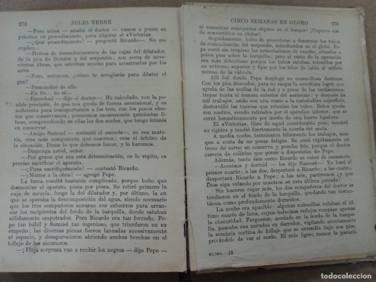 Libros de segunda mano: Cinco Semanas en Globo - Julio Verne - Biblioteca selecta 1934 - Foto 5