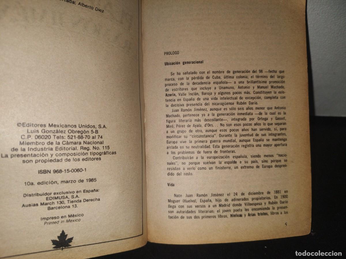 Libros de segunda mano: 71- PLATERO Y YO - J. RAM&Oacute;N JIM&Eacute;NEZ - 1985 - Foto 3