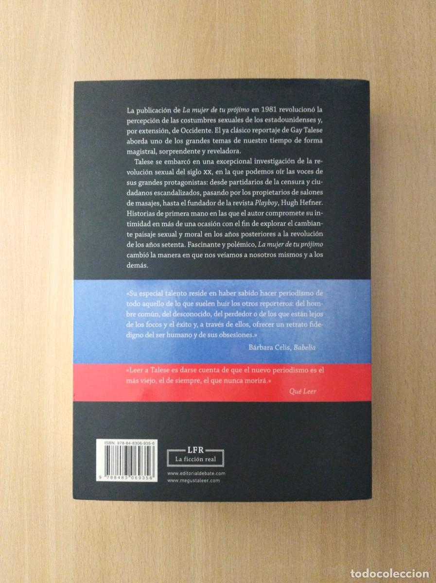 Libros de segunda mano: LA MUJER DE TU PR&Oacute;JIMO. Gay Talese - Foto 3
