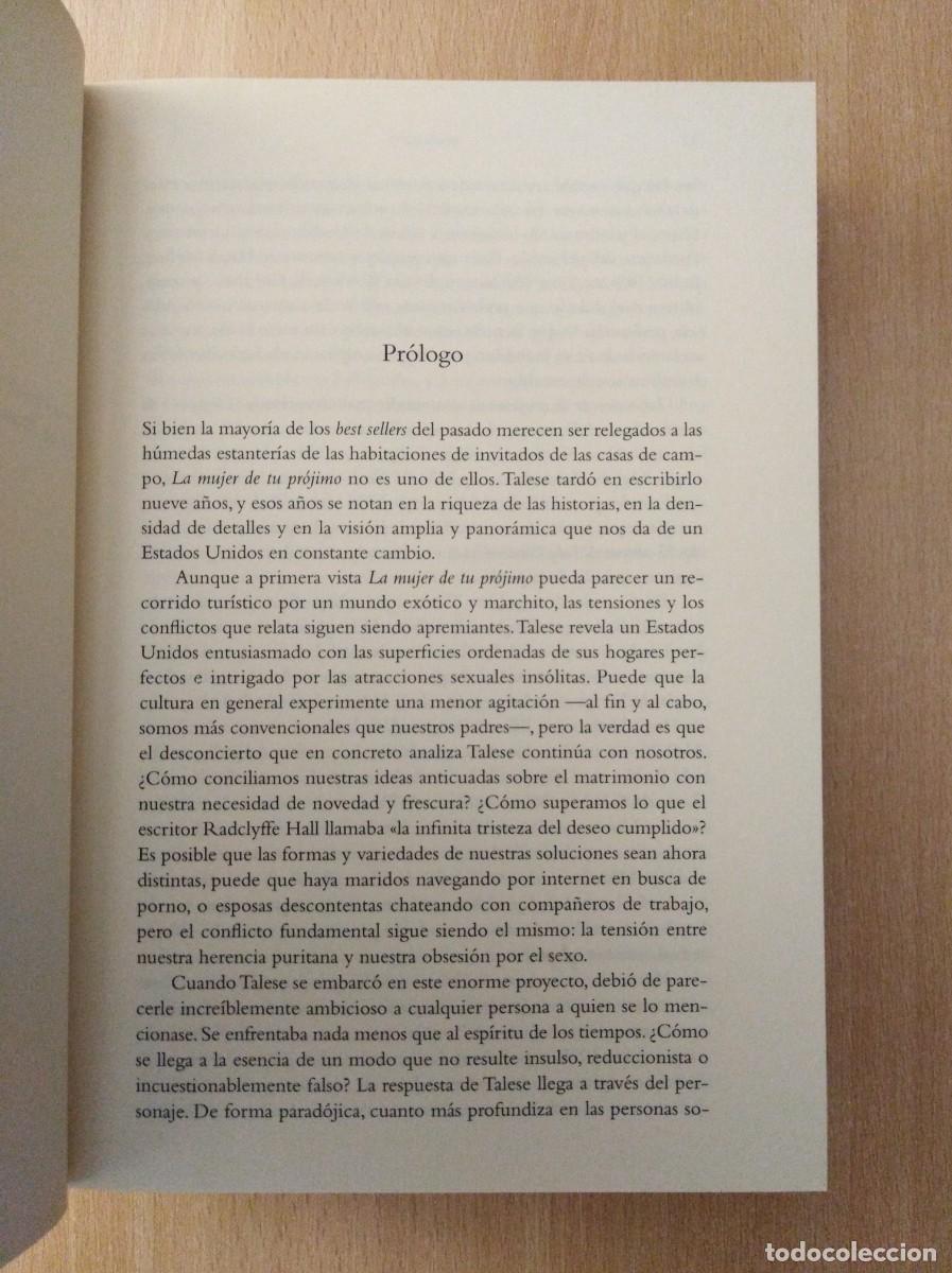 Libros de segunda mano: LA MUJER DE TU PR&Oacute;JIMO. Gay Talese - Foto 6