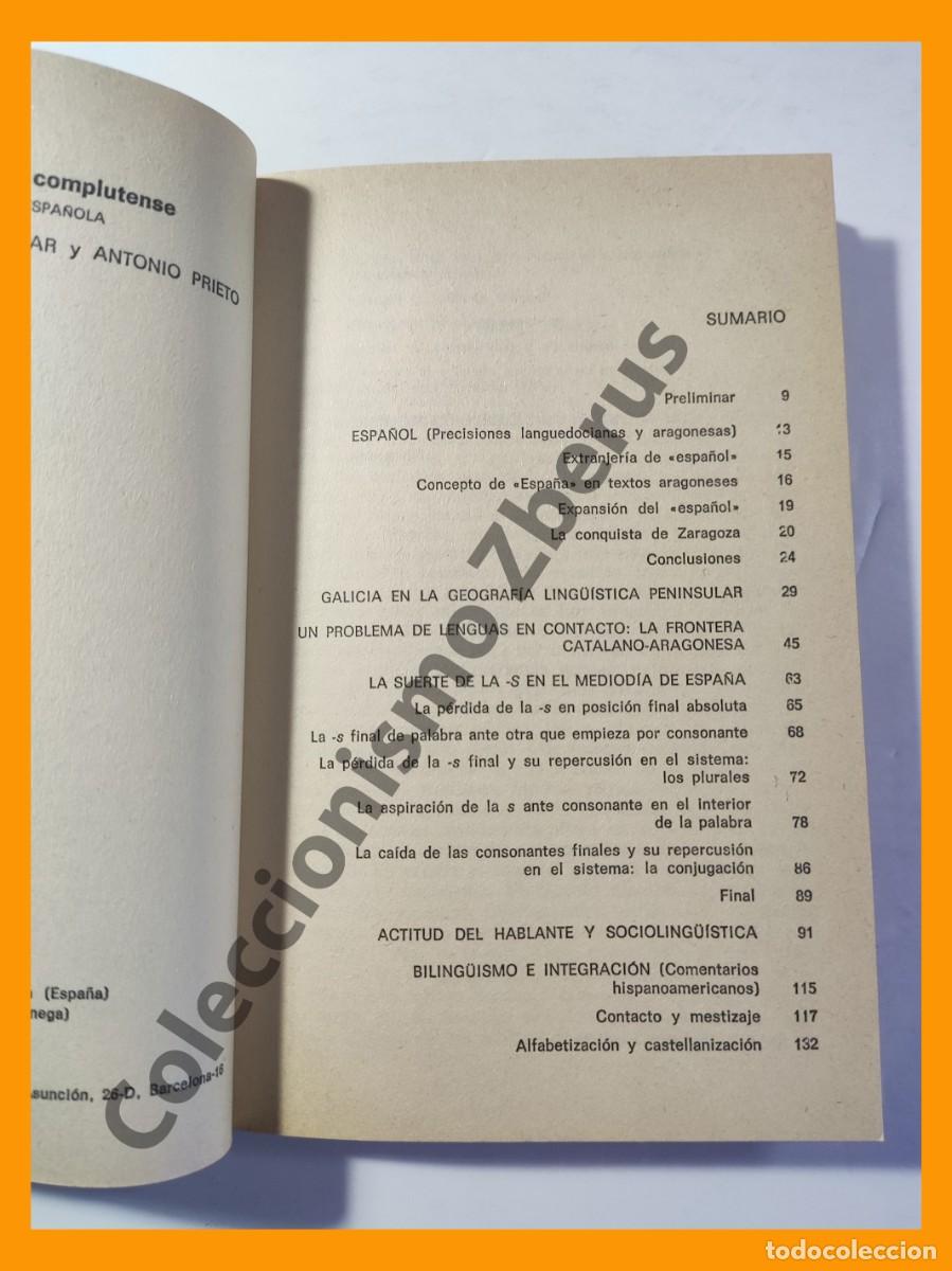 Libros de segunda mano: Teoria Linguistica de las Regiones - Manuel Alvar - Foto 2