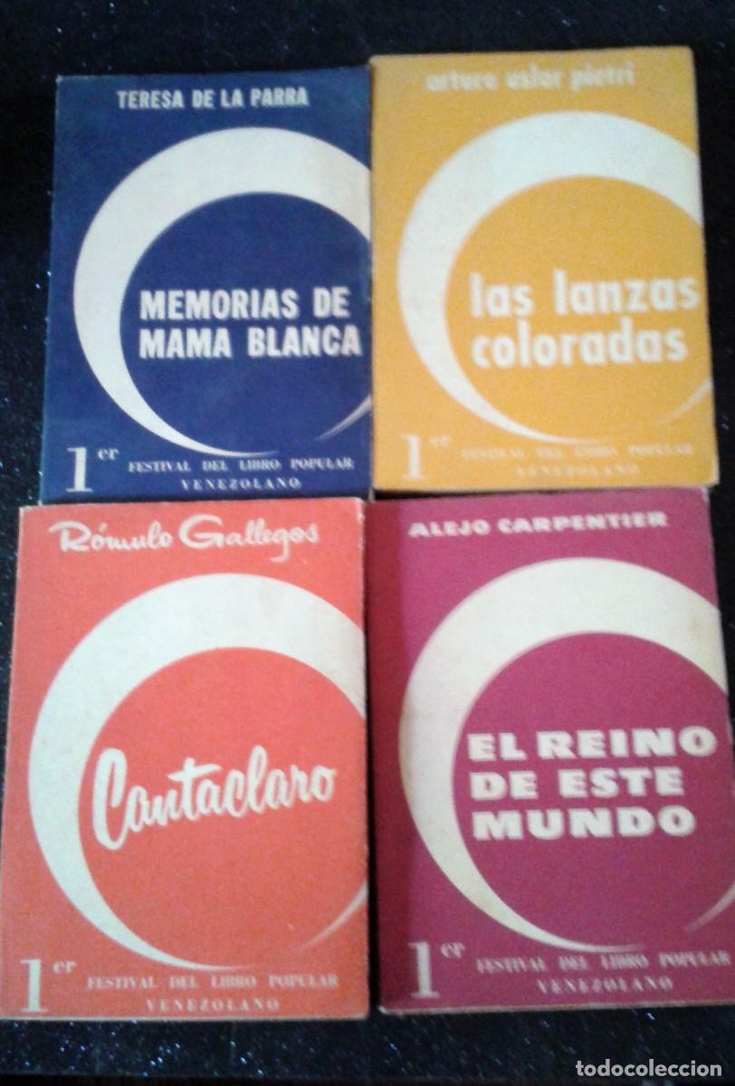 Libros de segunda mano: lote Cantaclaro, Las lanzas coloradas, Memorias de mama blanca y El reino de este mundo. Venezuela