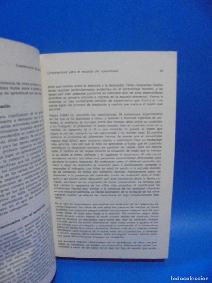 Libros de segunda mano: FUNDAMENTOS DEL APRENDIZAJE. ROBERT M. W. TRAVERS. 1977. PAGS : 551. - Foto 3