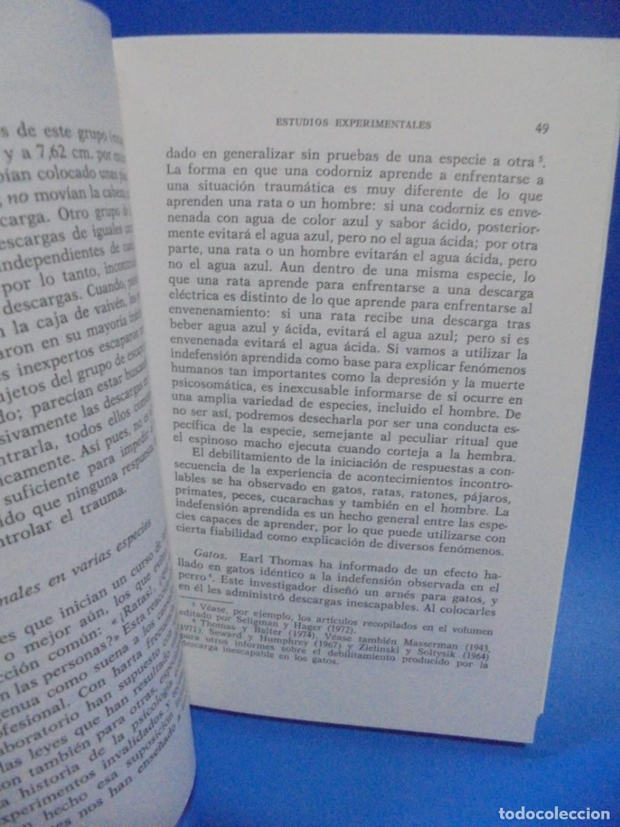 Libros de segunda mano: INDEFENSION. NARTIN E.P. SELIGMAN. DEBATE. 2000. PAGS : 297. - Foto 4