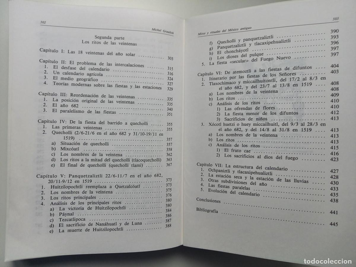 Libros de segunda mano: MITOS Y RITUALES DEL MEXICO ANTIGUO. MICHEL GRAULICH - Foto 10