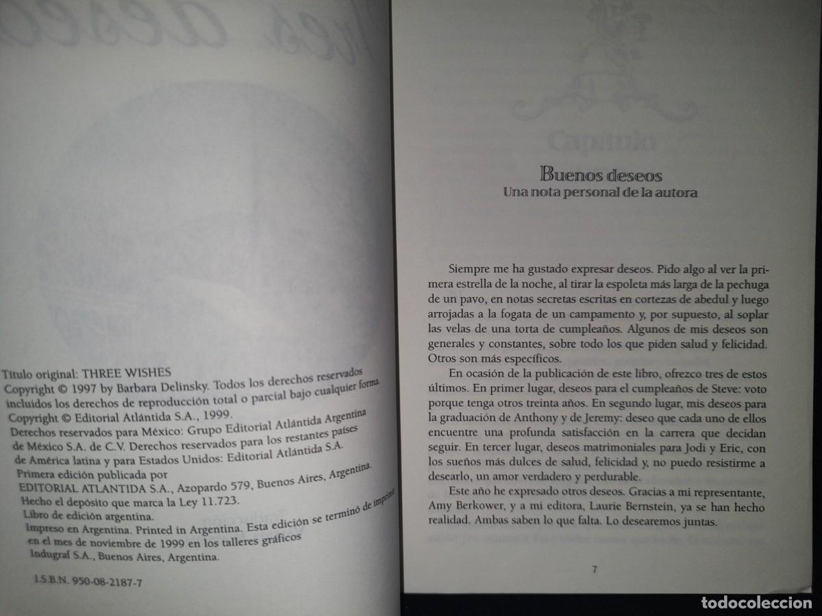 Libros de segunda mano: 23- TRES DESEOS - BARBARA DELINSKY - Foto 5