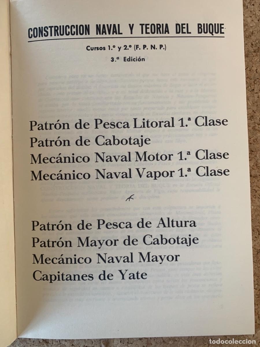 Libros de segunda mano: Construcci&oacute;n naval y teor&iacute;a del buque (Bols 23) - Foto 5