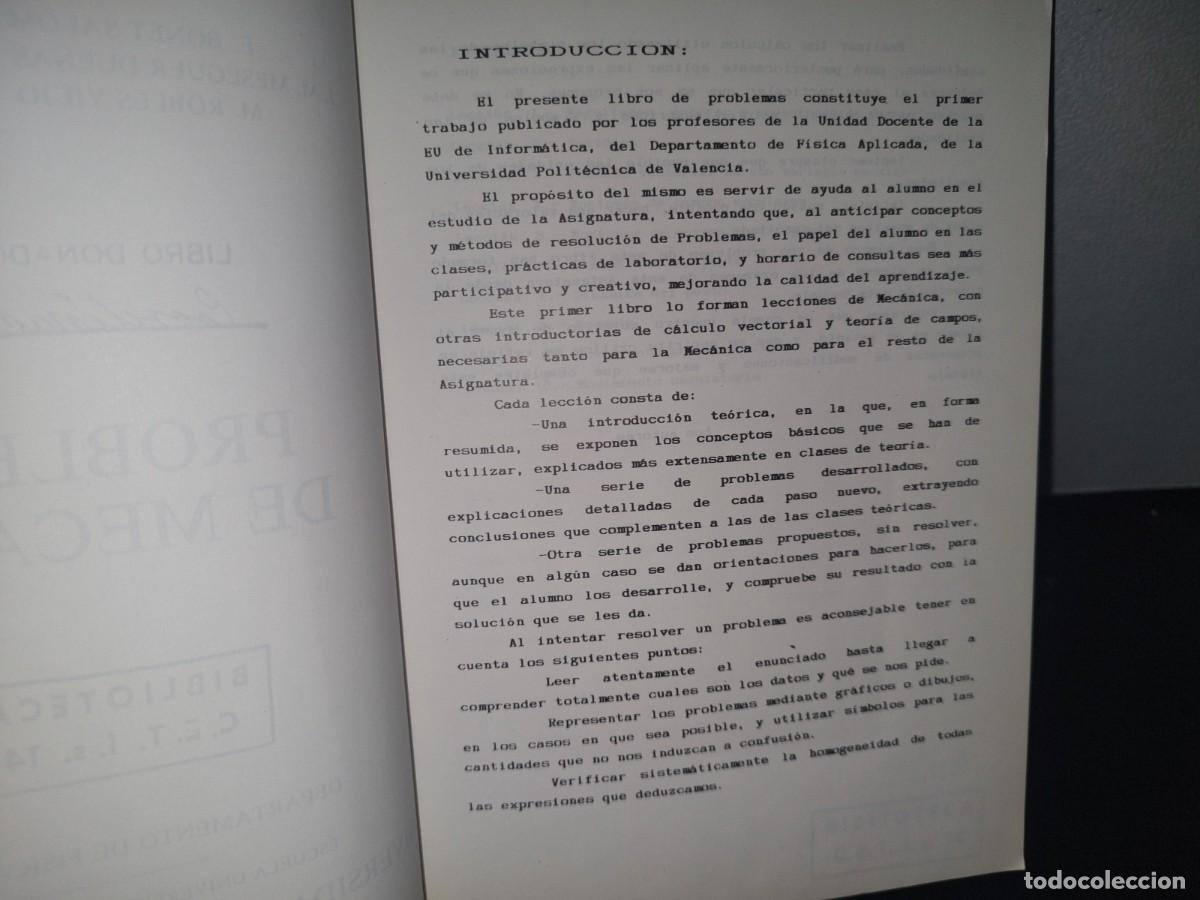 Libros de segunda mano: 34- PROBLEMAS DE MEC&Aacute;NICA - E. BONET SALOM - Foto 5