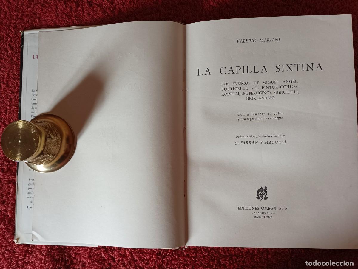 Libros de segunda mano: LA CAPILLA SIXTINA. Valerio Mariani. - Foto 5