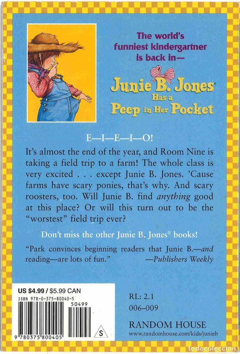 Libros de segunda mano: Junie B. Jones has a Peep in her pocket. Barbara Park. 2000 - Foto 2