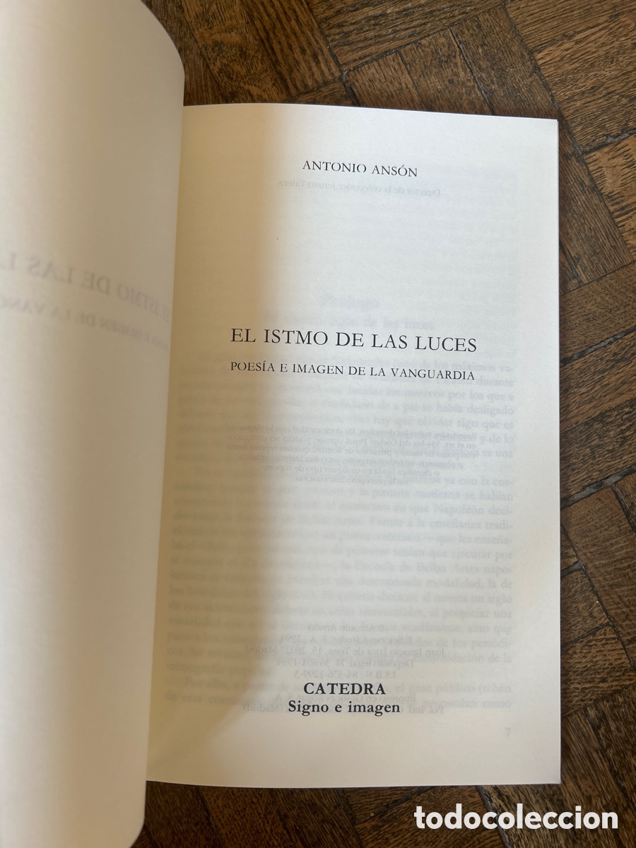 Libros de segunda mano: El istmo de las luces - Antonio Ans&oacute;n - C&aacute;tedra (1994) - Foto 3
