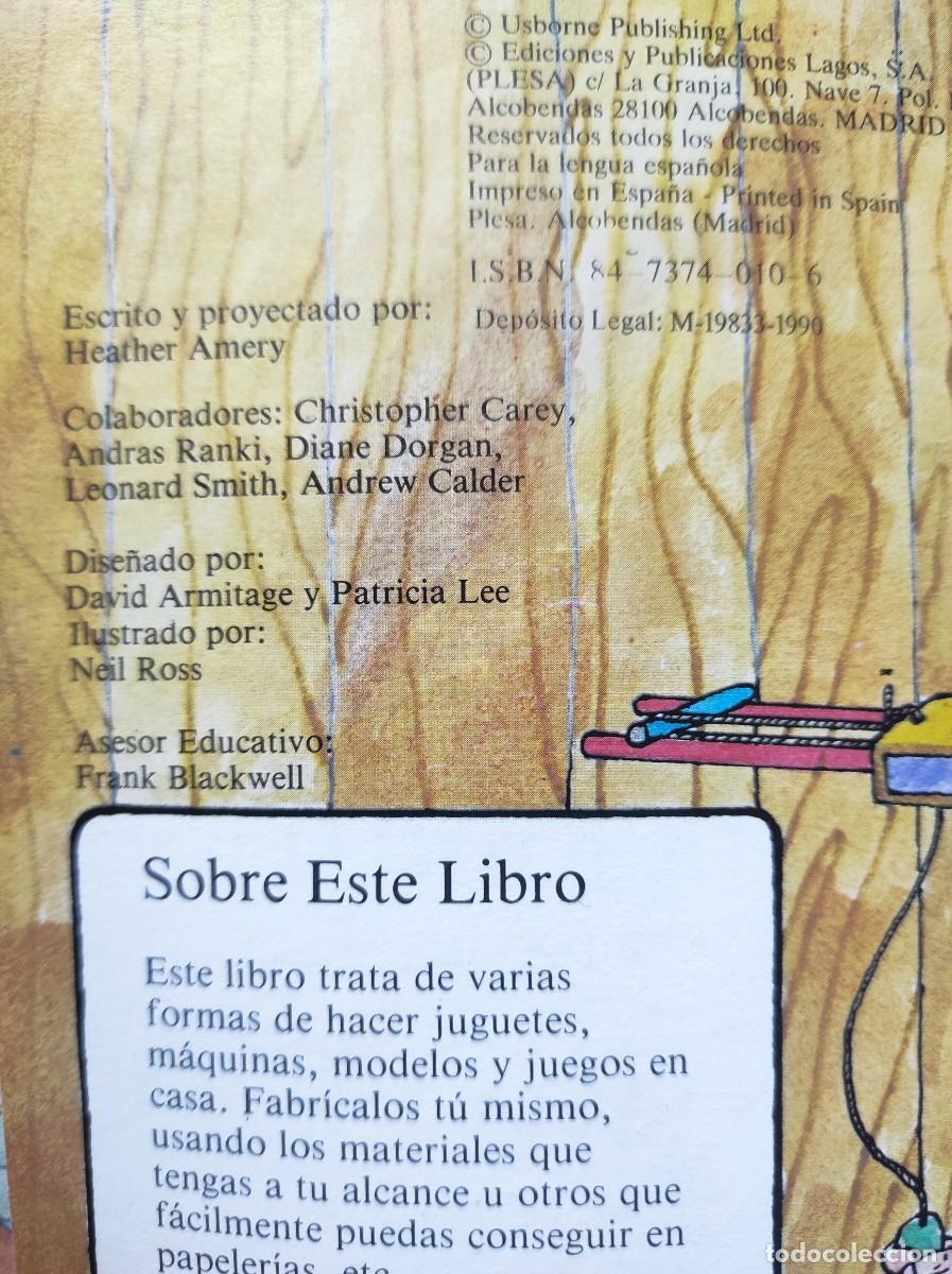 Libros de segunda mano: C&Oacute;MO HACER JUGUETES QUE FUNCIONAN. EDICIONES PLESA - LAGOS. ESPA&Ntilde;A 1990. - Foto 2