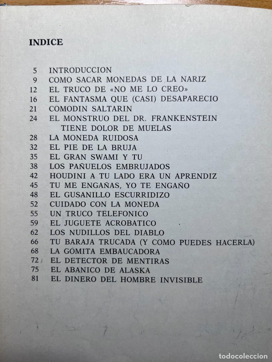 Libros de segunda mano: TRUCOS DE MAGIA - SID FLEISCHMAN - TIEMPO LIBRE 1980 - Foto 5