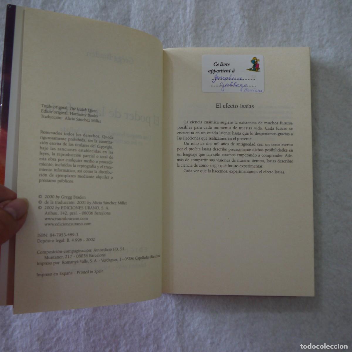 Libros de segunda mano: EL PODER DE LA PROFEC&Iacute;A - GREGG BRADEN - EDICIONES URANO - 2002 - LEER DESCRIPCION - Foto 6