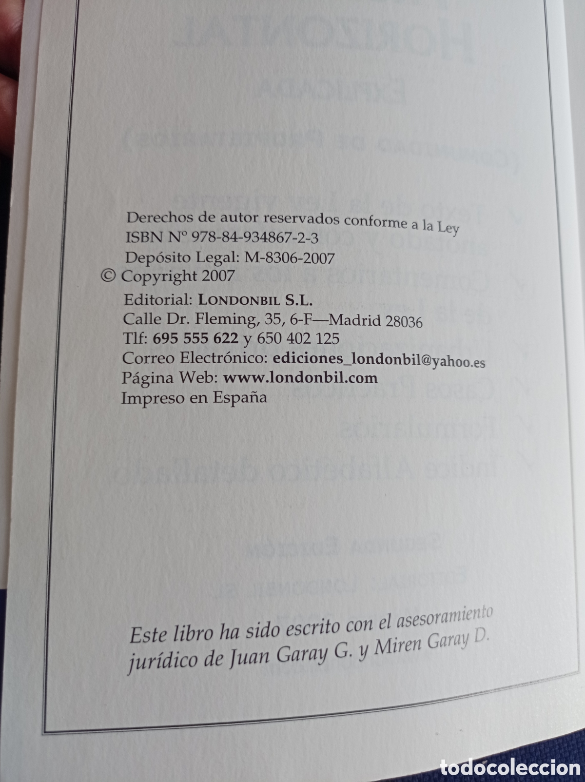 Libros de segunda mano: LEY DE PROPIEDAD HORIZONTAL EXPLICADA, COMUNIDAD DE PROPETARIOS, ESTADO BUENO - Foto 2