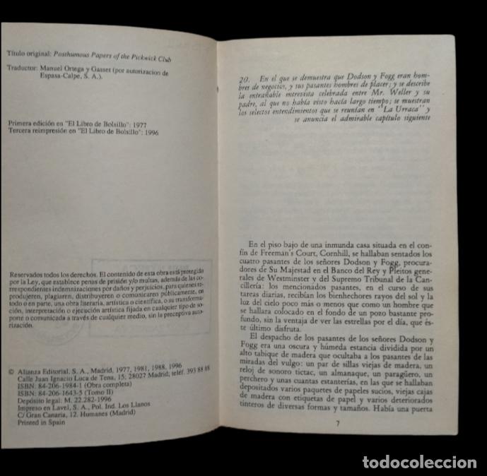 Libros de segunda mano: PAPELES P&Oacute;STUMOS DEL CLUB PICKWICK 2 Y 3 / CHARLES DICKENS. - Foto 2