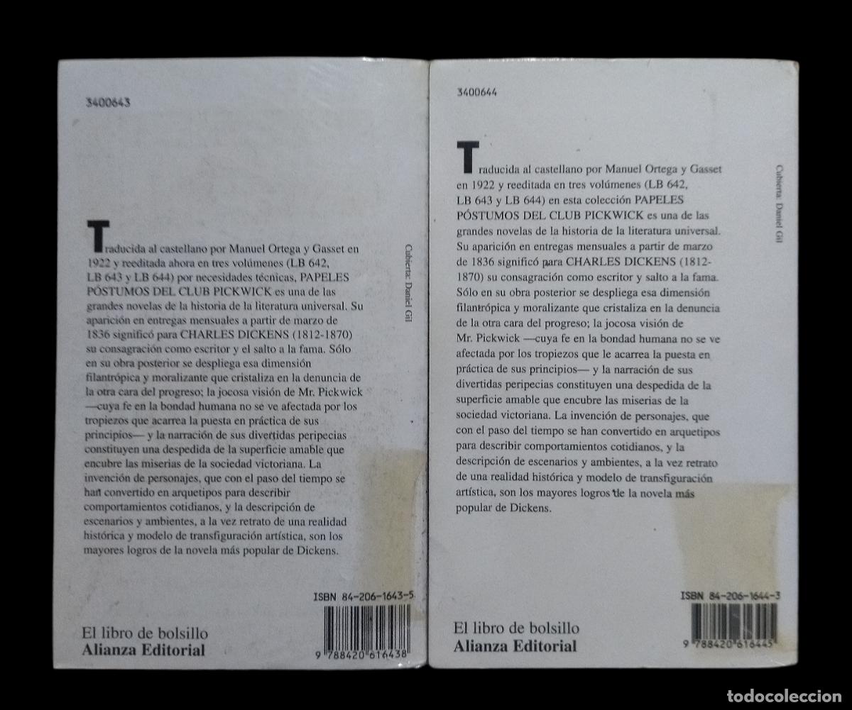 Libros de segunda mano: PAPELES P&Oacute;STUMOS DEL CLUB PICKWICK 2 Y 3 / CHARLES DICKENS. - Foto 4