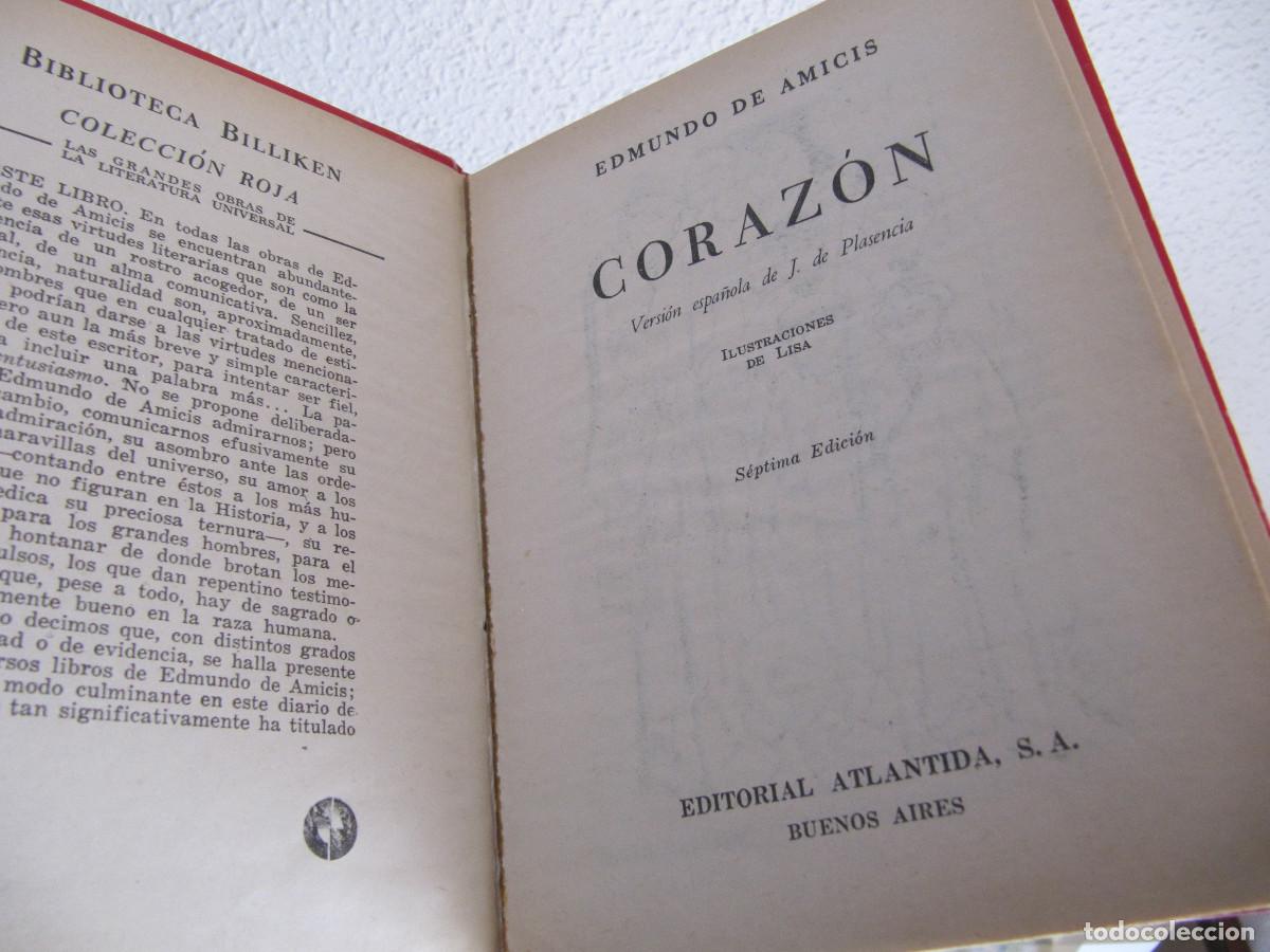 Libros de segunda mano: EDMUNDO DE AMICIS - CORAZON - BIBLIOTECA BILLIKEN - Foto 7