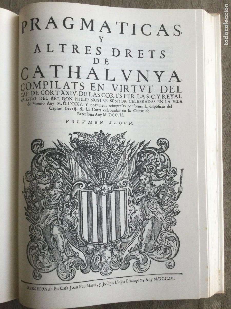 Libros de segunda mano: Constitutions y Altres Drets de Cathalunya. Facs&iacute;mil. 1973 - Foto 2