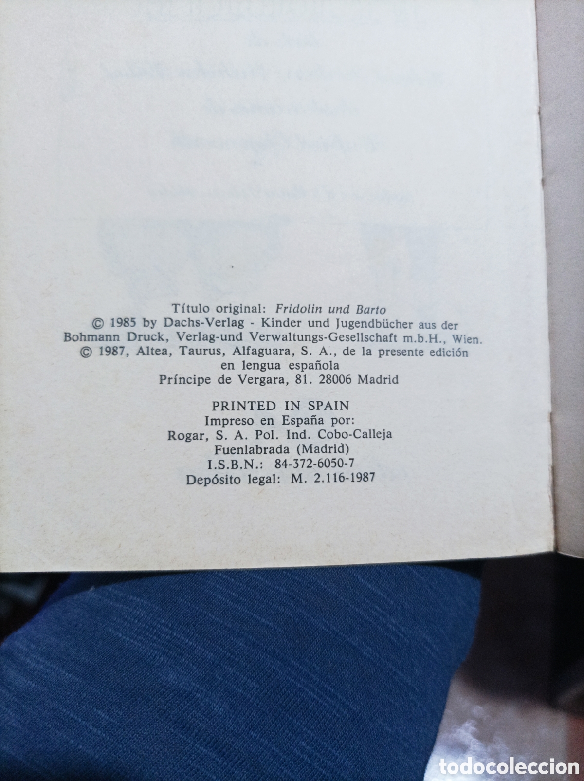 Libros de segunda mano: Bartolo y fridolin-Helmut Korherr-Wilhelm Pellert- altea Benjam&iacute;n - Foto 3