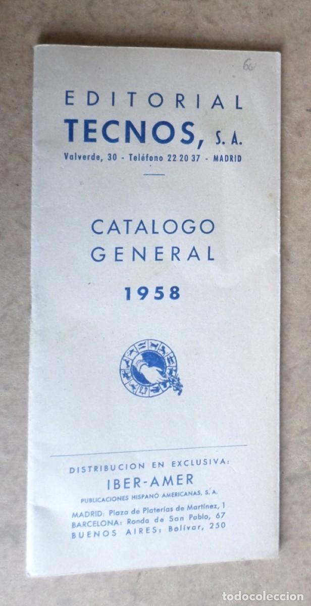 Libros de segunda mano: Catalogo general 1958 - Editorial TECNOS - Distribuidora IBER &ndash; AMER - Foto 1