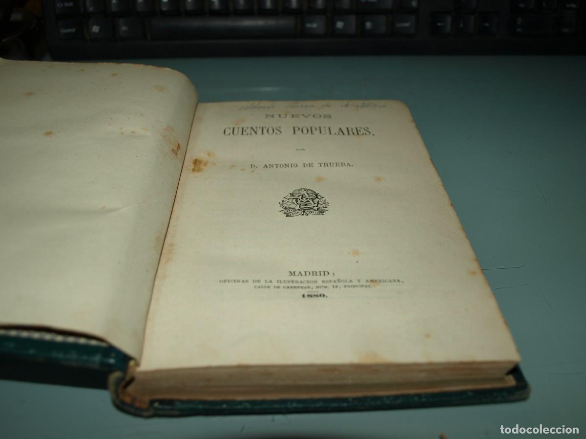 Libros de segunda mano: Antonio Trueba, Nuevos Cuentos Populares.1880 - Foto 3