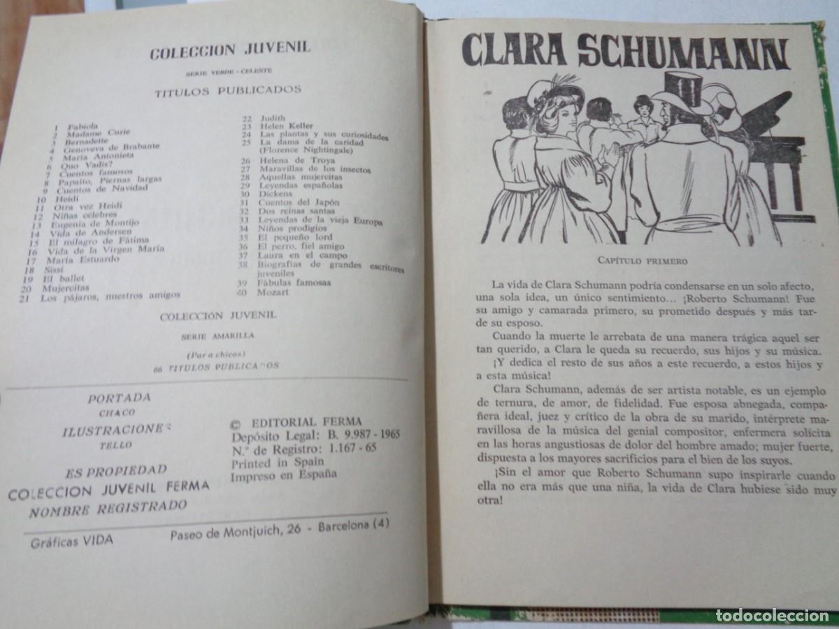 Libros de segunda mano: COLECCION JUVENIL FERMA : CLARA SCHUMANN , DE F. DE ARQUER. 1965 - Foto 3
