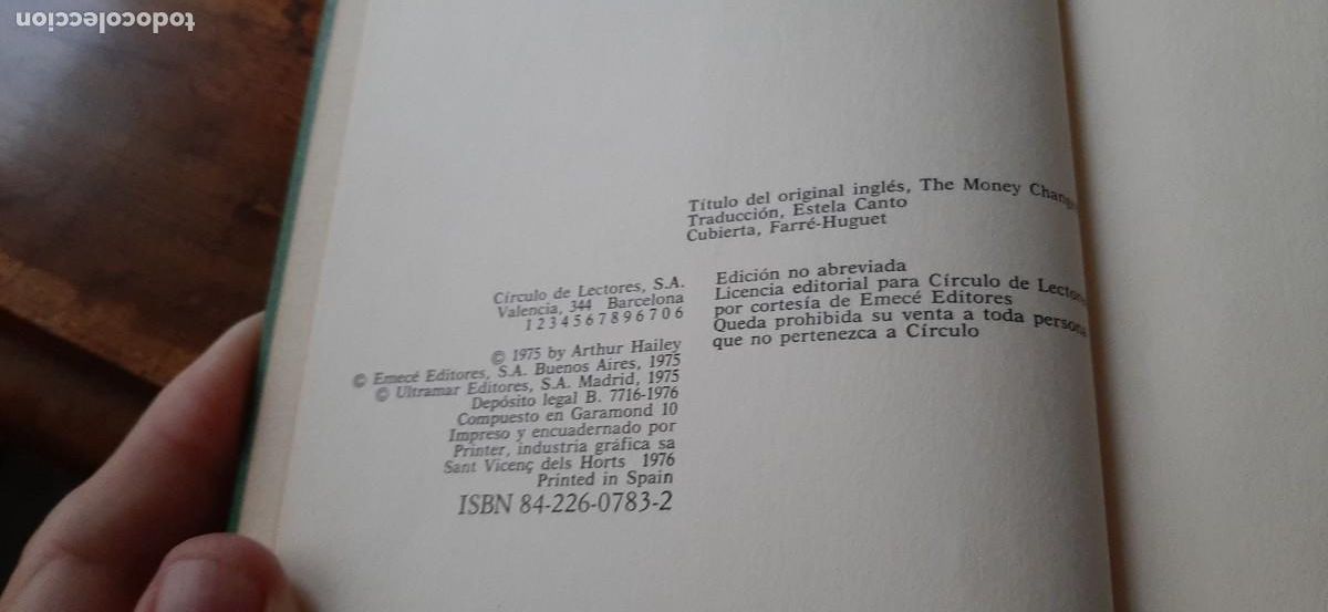 Libros de segunda mano: TRAFICANTES DE DINERO. ARTHUR HAILEY. - Foto 4