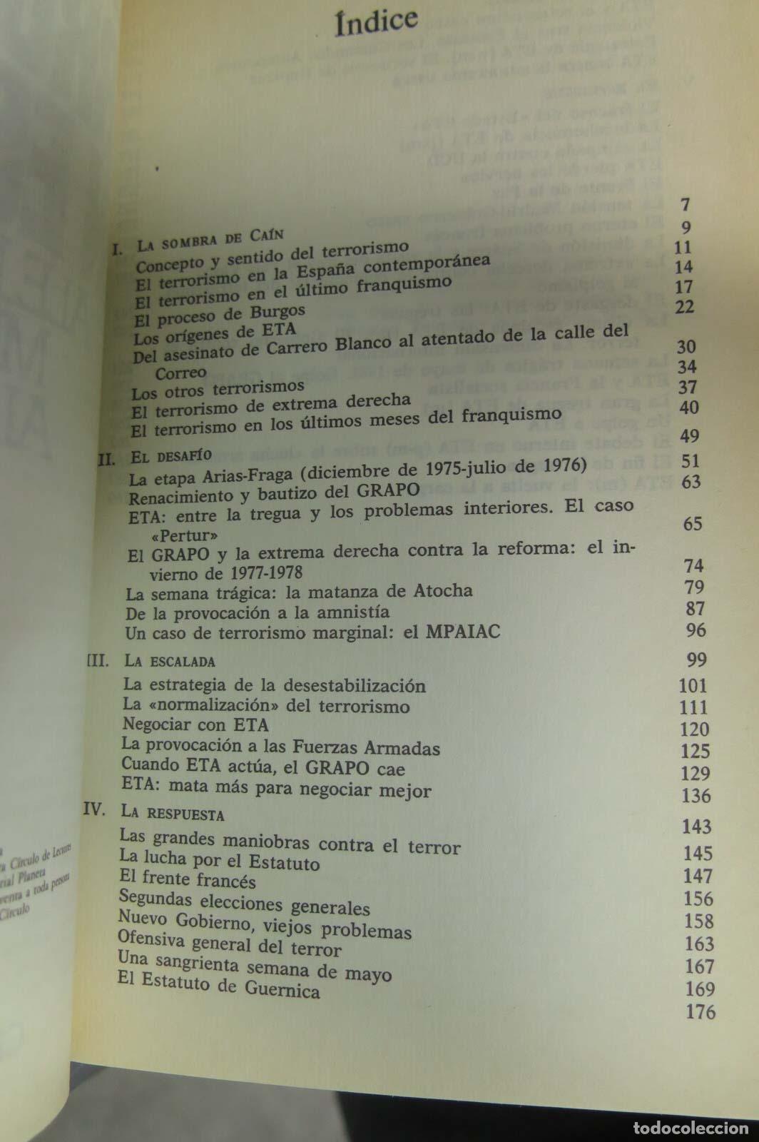 Libros de segunda mano: El terrorismo en Espa&ntilde;a. Mu&ntilde;oz Alonso - Foto 2