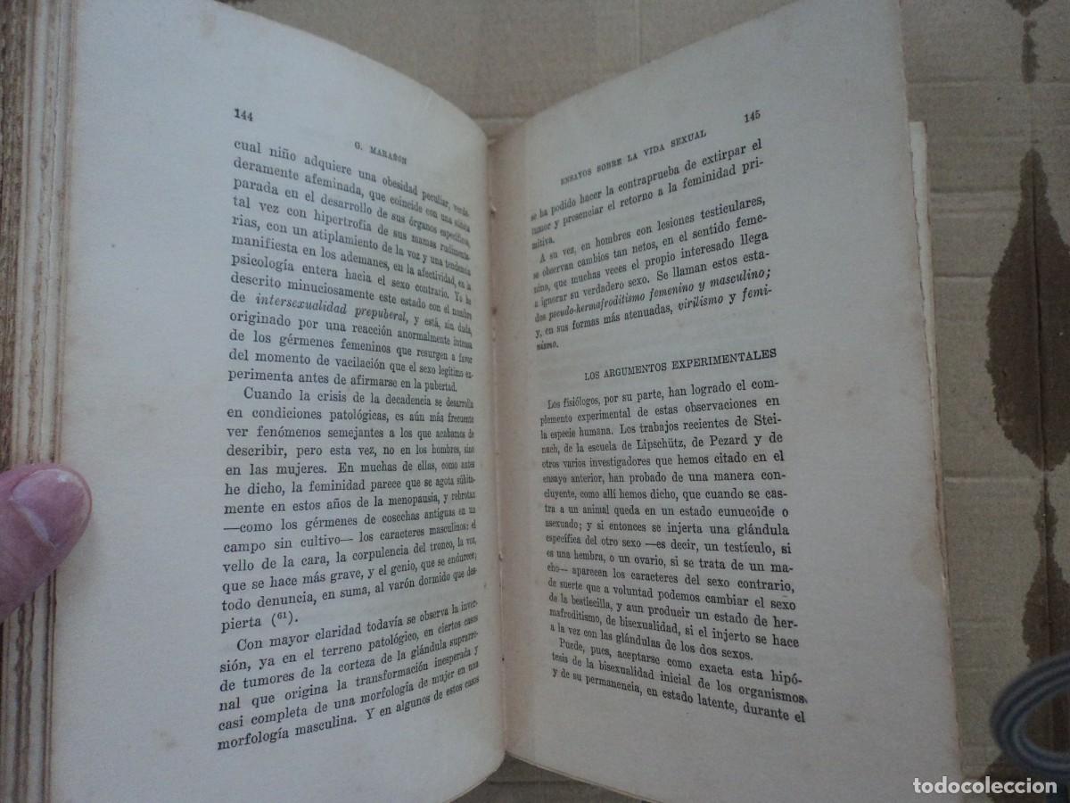 Libros de segunda mano: Ensayos sobre la vida sexual - G. Mara&ntilde;on - Foto 4