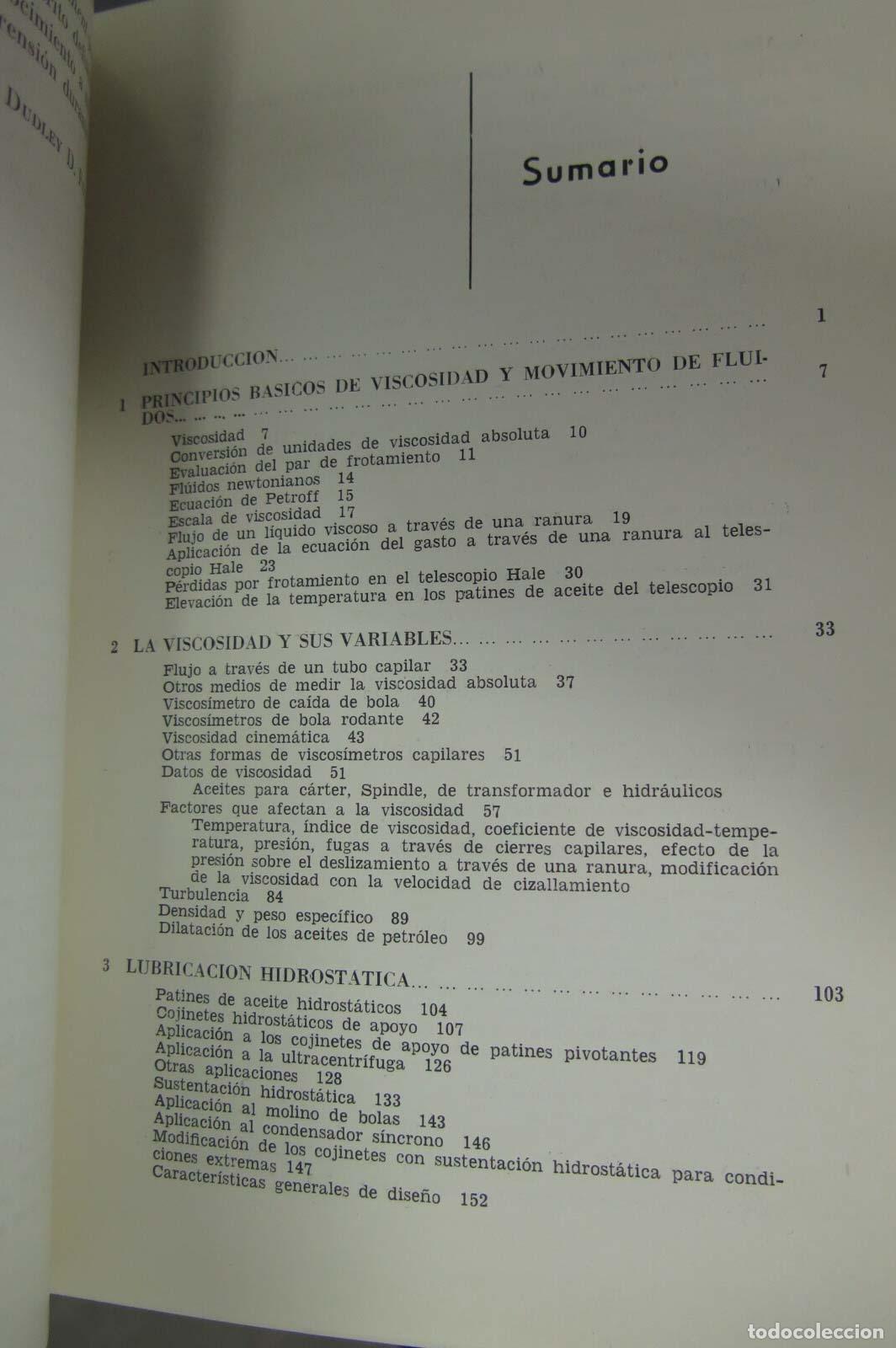 Libros de segunda mano: TEOR&Iacute;A Y PR&Aacute;CTICA DE LA LUBRICACI&Oacute;N. Dudley D. Fuller - Foto 3