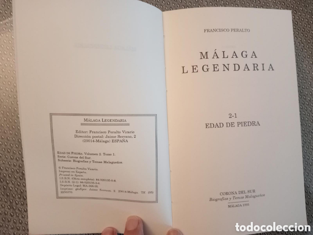 Libros de segunda mano: MALAGA LEGENDARIA 2-1 EDAD DE PIEDRA / FRANCISCO PERALTO - Foto 2