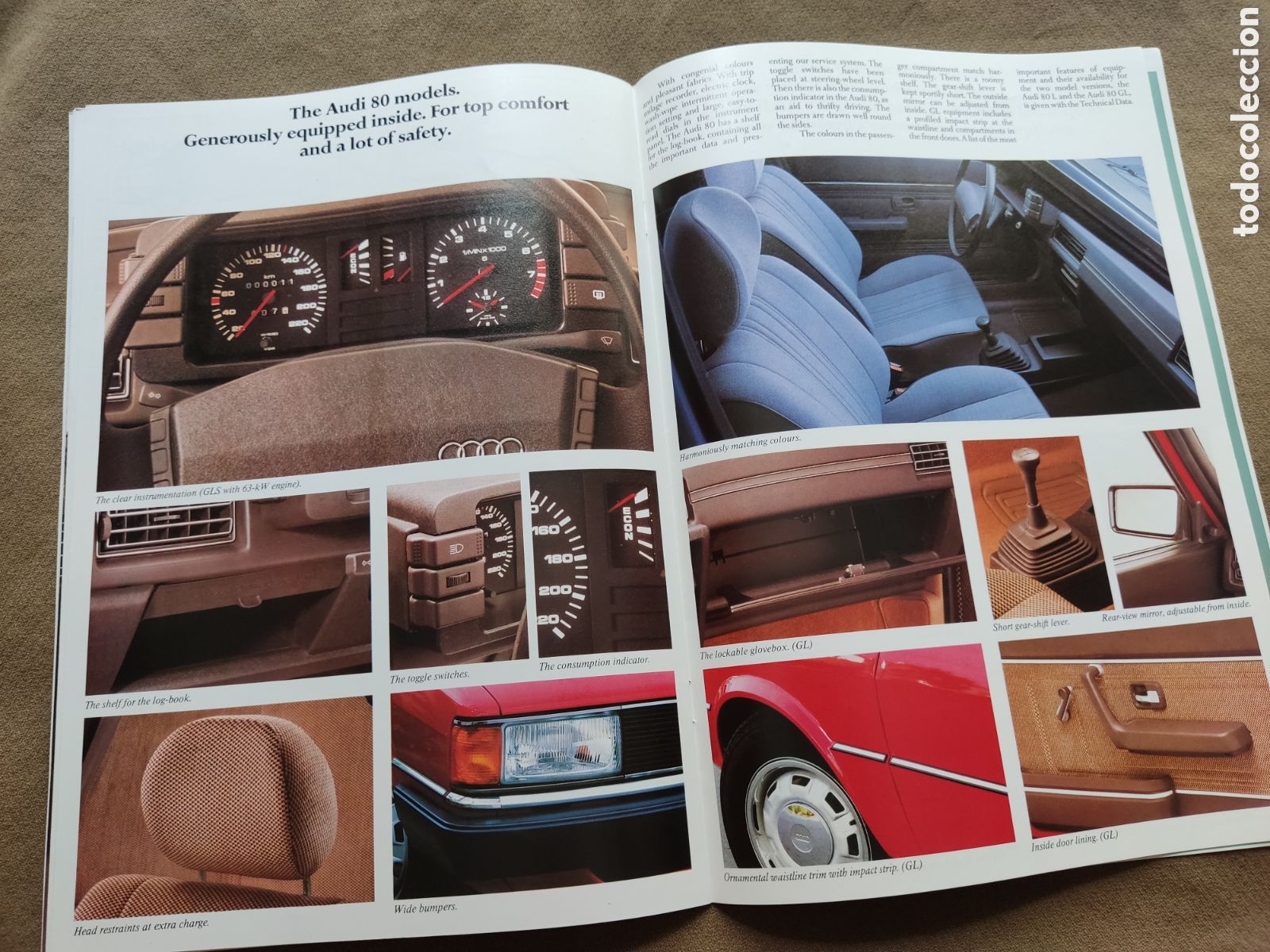 Libros de segunda mano: AUDI 80 CAT&Aacute;LOGO + FICHA T&Eacute;CNICA 1981 - Foto 6