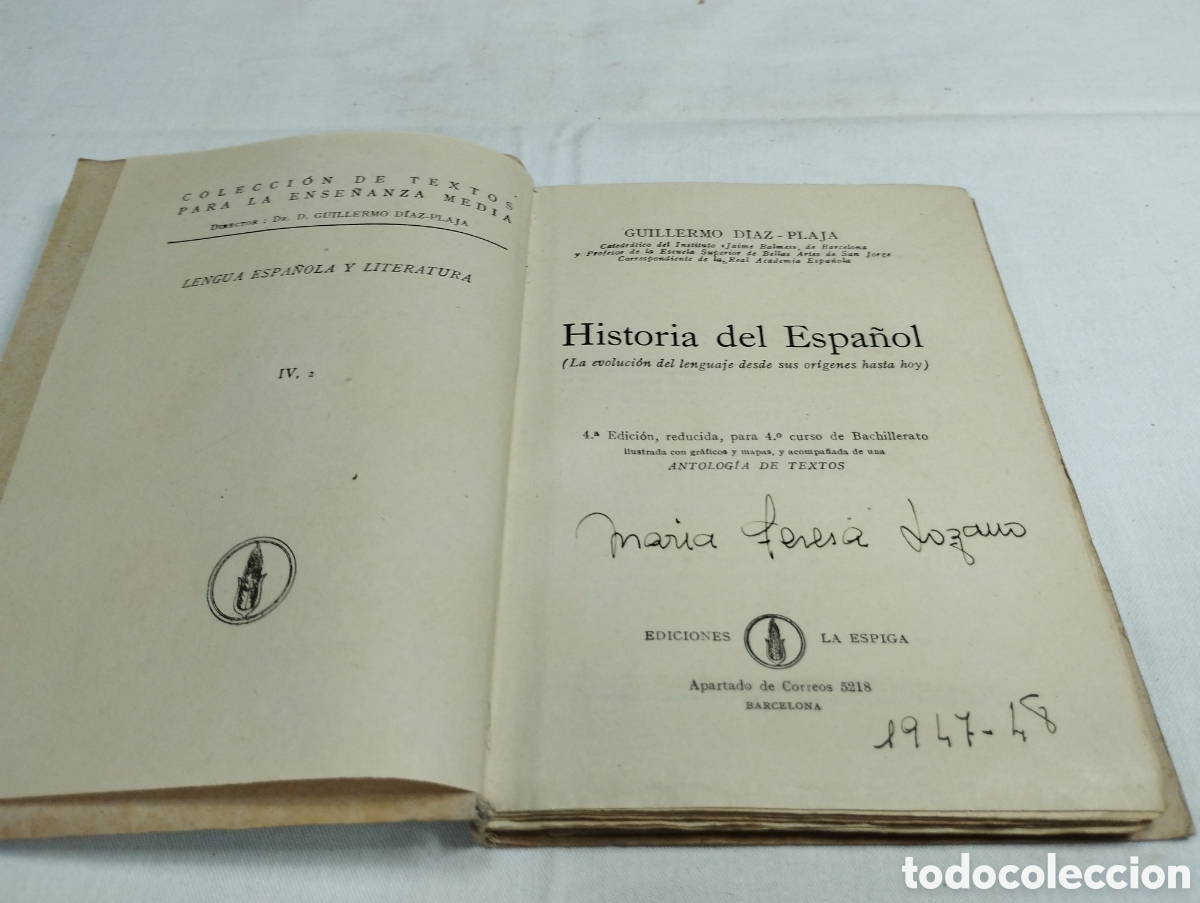 Libros de segunda mano: Historia del espa&ntilde;ol. Guillermo Diaz-Plaja KKB - Foto 3