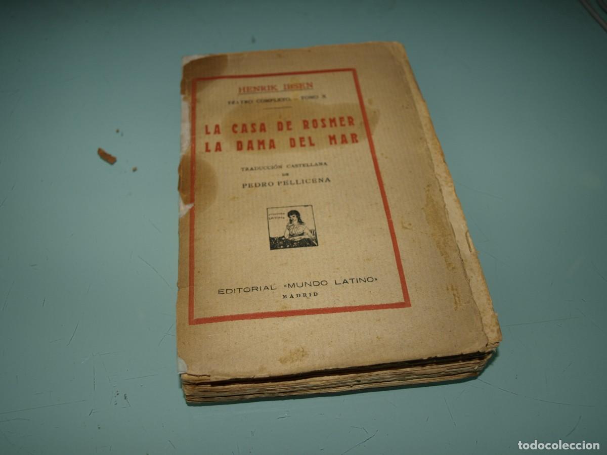 Libros de segunda mano: Henrik Ibsen,La casa de Rosmer, La dama del mar - Foto 1