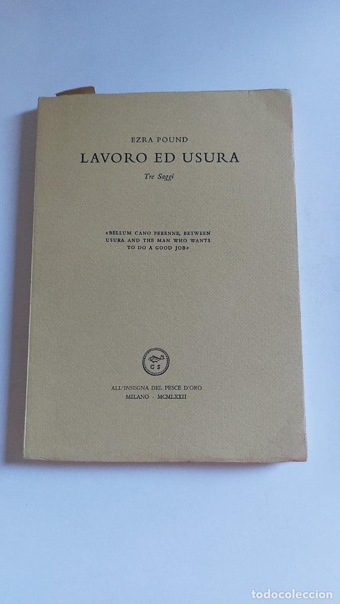 Libros de segunda mano: Lavoro Ed Usura (1972) Ezra Pound - Foto 1
