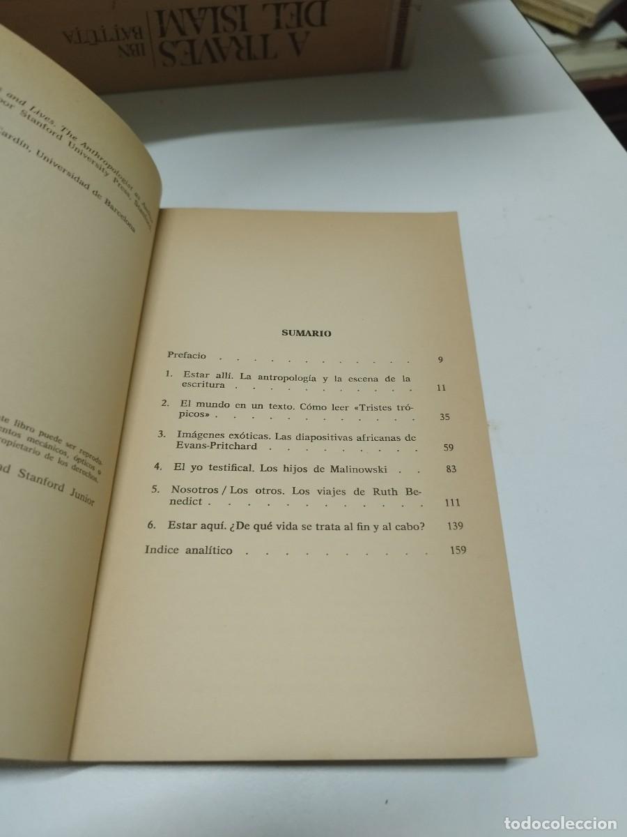Libros de segunda mano: El Antrop&oacute;logo como autor. Clifford Geertz. P&aacute;lidos Studio. - Foto 3