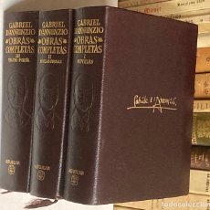 Libros de segunda mano: AÑO 1959-60 OBRAS COMPLETAS DE GABRIEL D'ANNUNZIO AGUILAR COLECCIÓN OBRAS ETERNAS 3 TOMOS 1ª EDICIÓN
