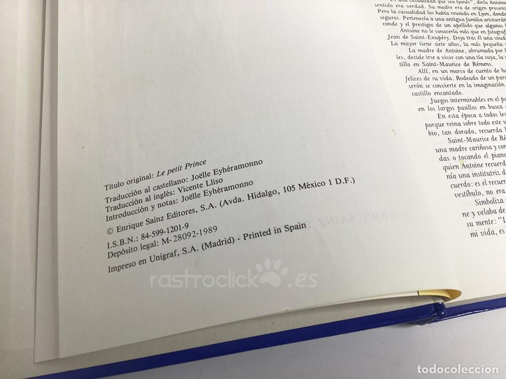 Libros de segunda mano: Libro El Principito Edici&oacute;n Biling&uuml;e 1989 - Foto 6
