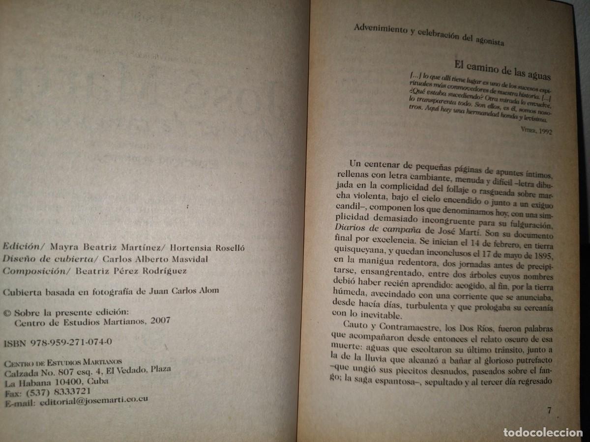 Libros de segunda mano: 73- JOS&Eacute; MART&Iacute;. DIARIOS DE CAMPA&Ntilde;A - Foto 4
