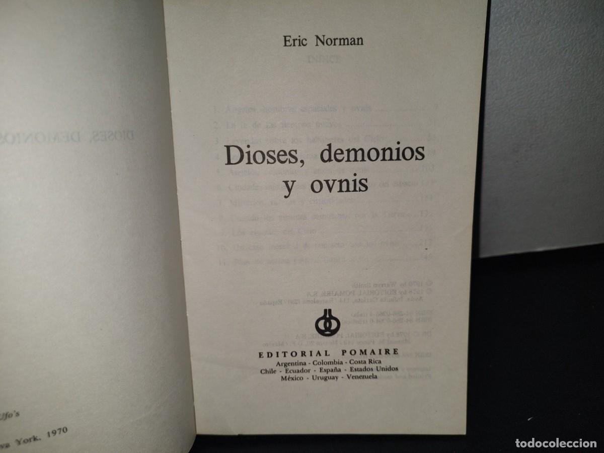 Libros de segunda mano: 73- DIOSES, DEMONIOS Y OVNIS - ERIC NORMAN - 1978 - Foto 3