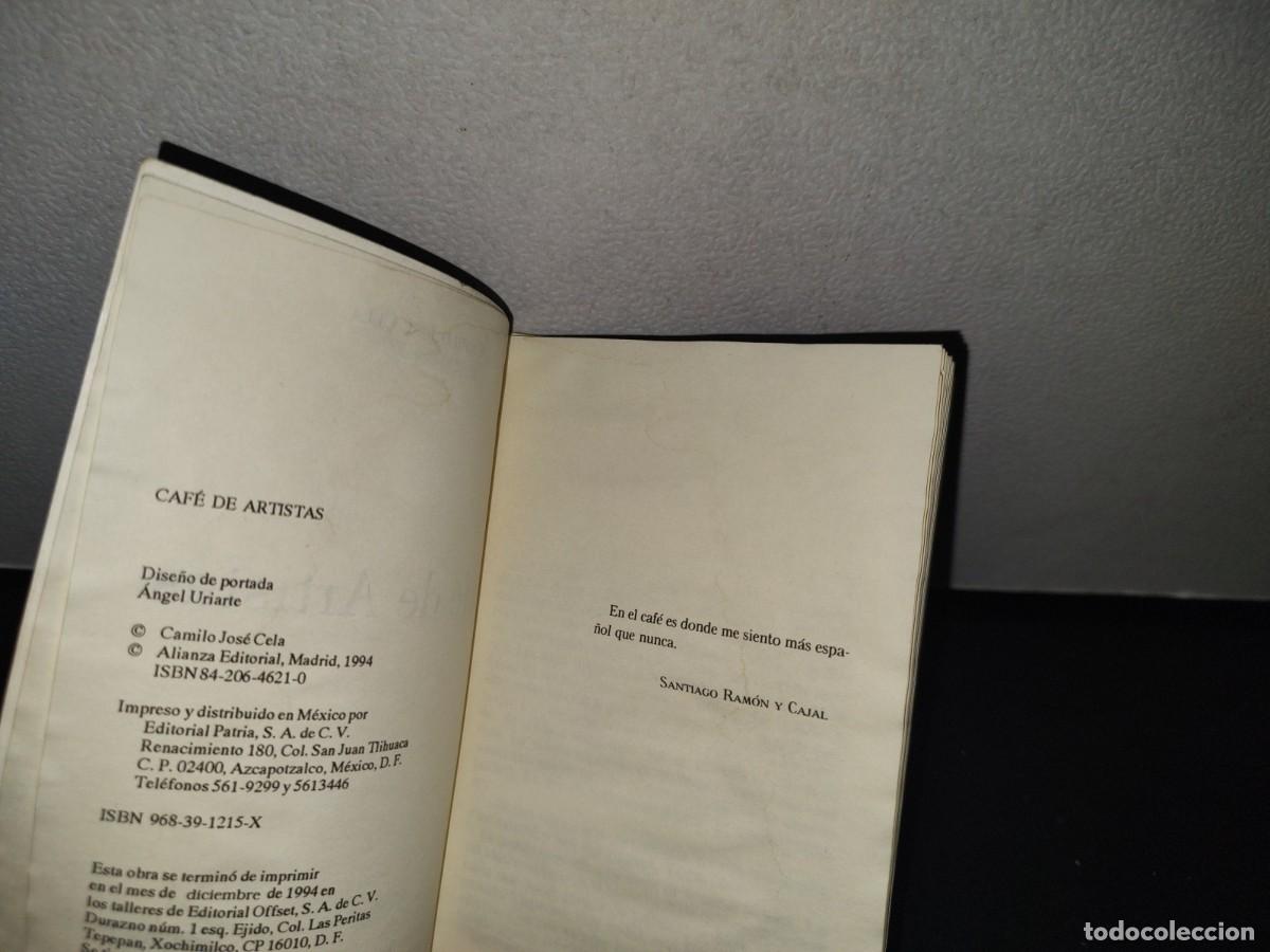 Libros de segunda mano: 73- CELA. CAF&Eacute; DE ARTISTAS - Foto 8